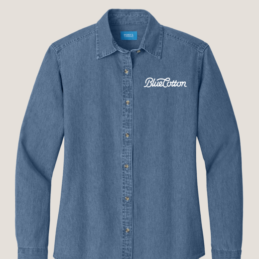 Sample image of LSP10 Port & Company Ladies Long Sleeve Value Denim